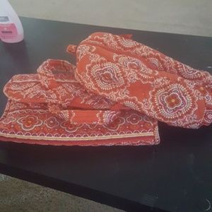 Vera bradley paprika cosmetic & toiletries bags